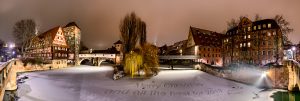 Panorama of the Henkersteg as a Christmas card