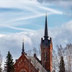 Church with a cloudy sky