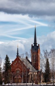 Church with a cloudy sky